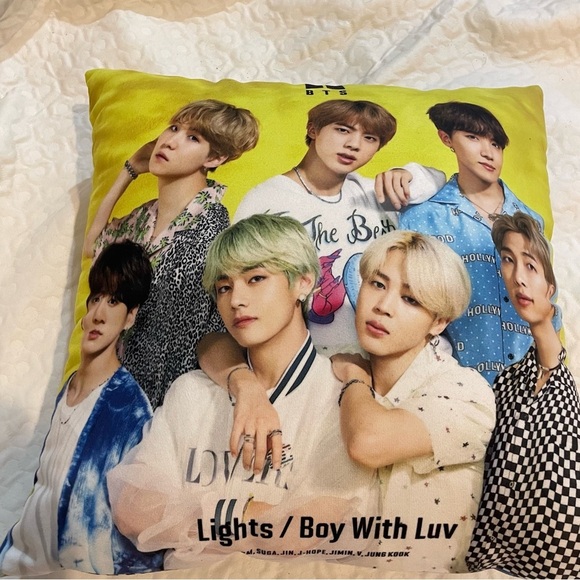 BTS Lights / Boys with Luv Decorative Throw Pillow RM Suba Jin J-Hope Jimin V - Picture 2 of 8